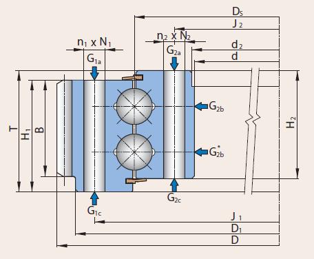 JCB BEARING double row ball same ball diameter external gear 1000mm-2500mm JCB BEARING double row ball same ball diameter external gear 1000mm-2500mm