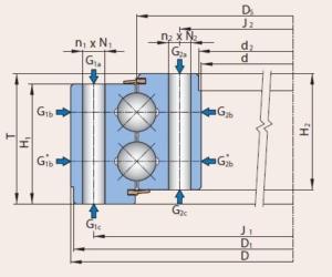 JCB BEARING double row ball same ball diameter ungeared 98.4251in~ JCB BEARING double row ball same ball diameter ungeared 98.4251in~