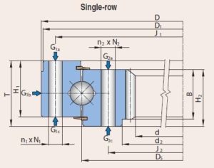 JCB BEARING four point contact ball internal gear 39.3700in~98.4251in JCB BEARING four point contact ball internal gear 39.3700in~98.4251in