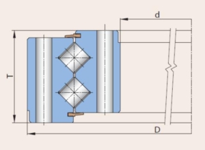 JCB BEARING Double row roller slewing bearing external gear